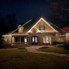 Flagstone Soft Wash and Christmas Light Installation on Huntcliff Trace in Atlanta, GA